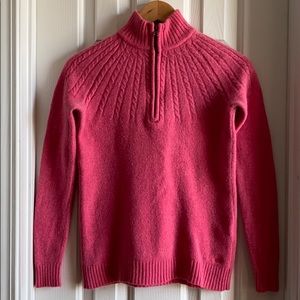 Vinyard Vines Lambswool 1/4 Zip Aran Sweater